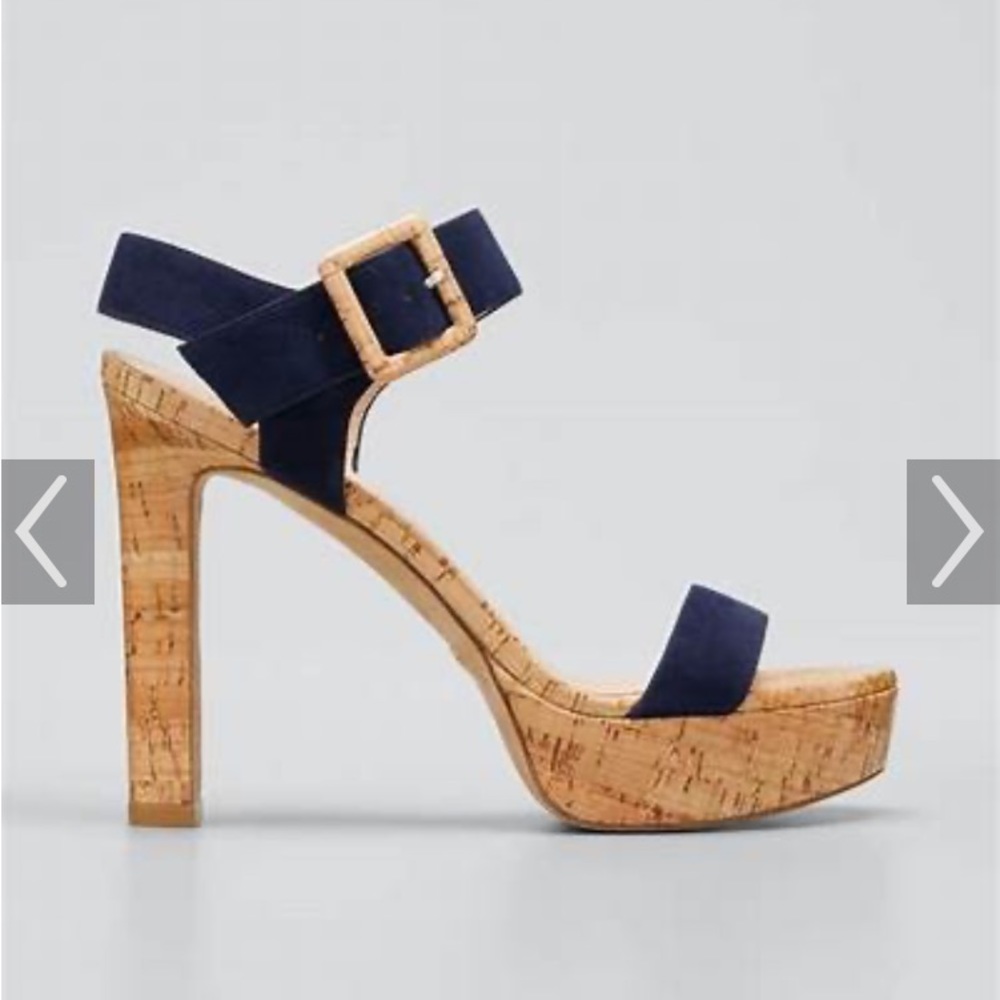 Stuart Weitzman Alesha Suede Cork Shoes
